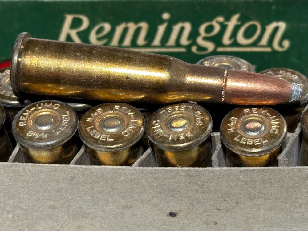 20 rounds of Remington Kleanbore 8mm Lebel 170 SP brass cased ammo-img-4