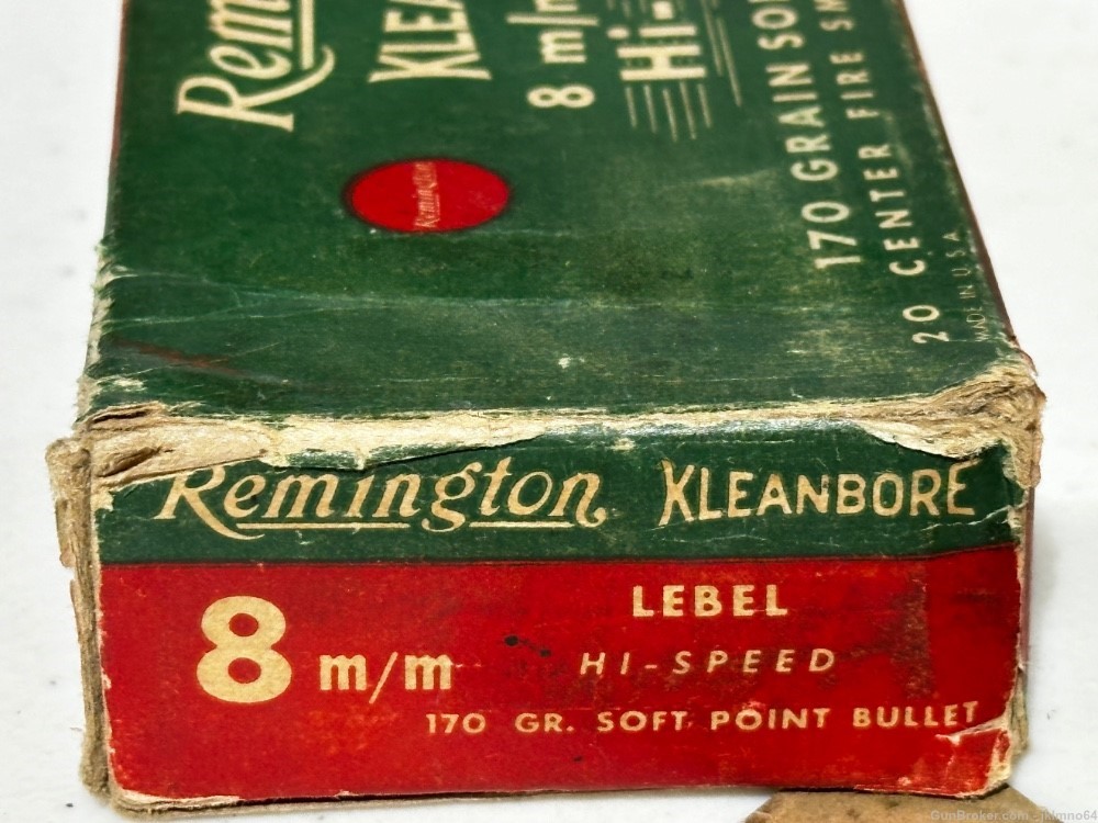 20 rounds of Remington Kleanbore 8mm Lebel 170 SP brass cased ammo-img-0
