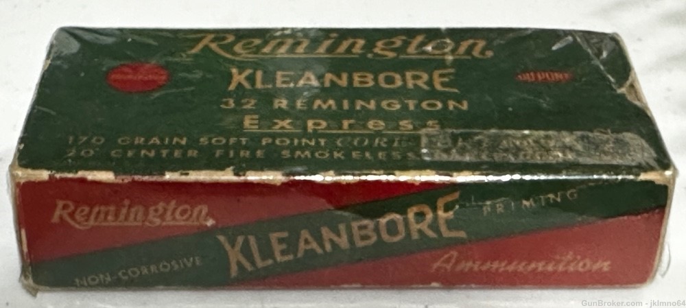 20 rounds of Remington Kleanbore 32 Remington 170 grain SP brass cased ammo-img-0