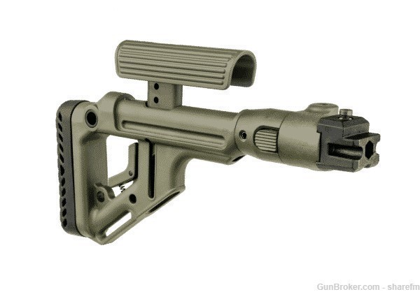 Tactical Folding Buttstock W/ Cheek Piece For AKS-74U (Krinkov) - Green-img-0