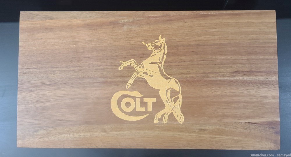 Colt wood storage/ presentation box. 17x9x4 inches. FREE SHIPPING -img-2