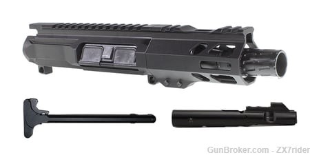 AR-15 9MM 4" Billet Pistol Upper Receiver with BCG AR-9 Assembled-img-0