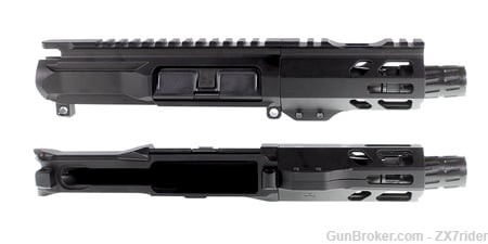 AR-15 9MM 4" Billet Pistol Upper Receiver with BCG AR-9 Assembled-img-1