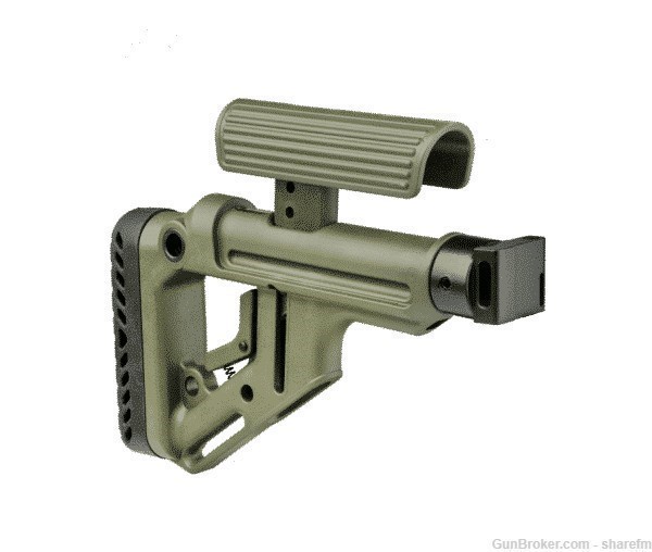 Fab Defense SAIGA Tactical Folding Buttstock With Cheek Piece - Green-img-1