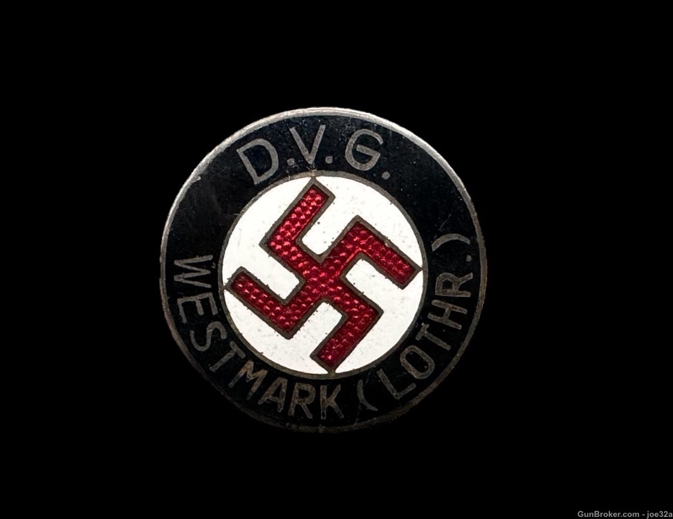 WW2 GERMAN DVG WESTMARK LOTHR PIN WWII party badge medal -img-0