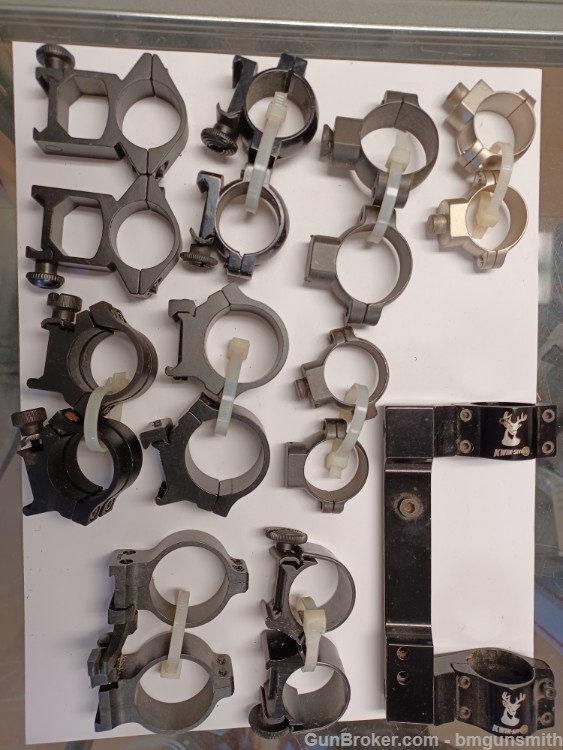 Miscellaneous Scope Rings, Leupold, Burris, Ruger etc. (18 pair)-img-2