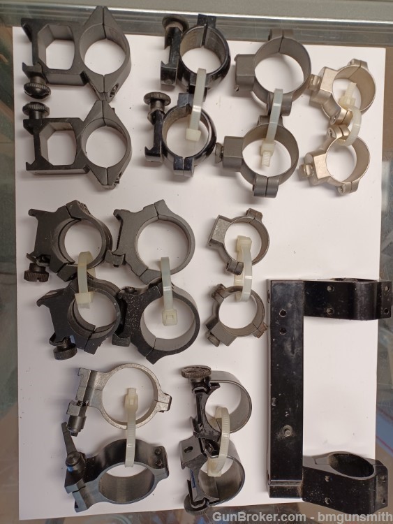 Miscellaneous Scope Rings, Leupold, Burris, Ruger etc. (18 pair)-img-3