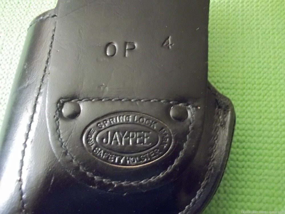 Vintage Jay-Pee OP4 R/H Leather Holster 4" Smith Wesson Ruger 38/357-img-6