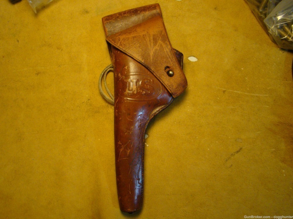 rock island US 1907 Colt .38 long Colt  US military leather flap holster-img-0