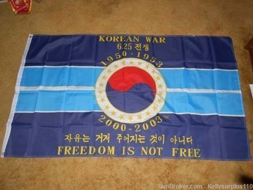 3x5 Korean War - Freedom Isn't Free Flag-img-0