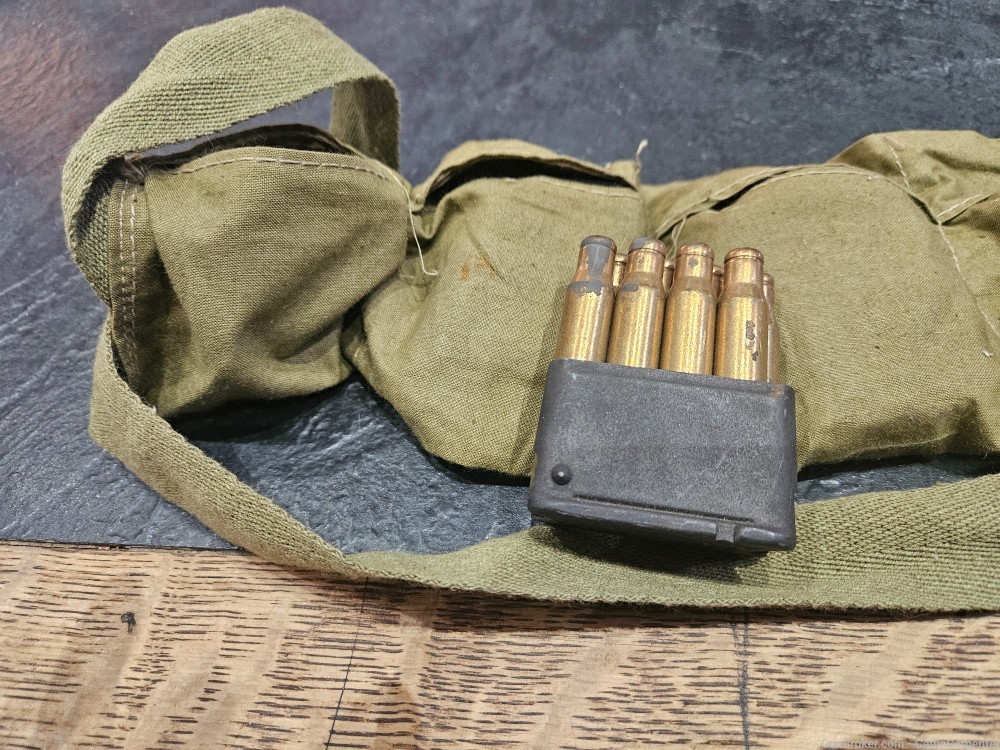 Complete Marked Bandoleer of USGI M1909 Blanks on Garand Clips-img-0
