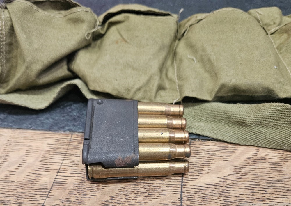 Complete Marked Bandoleer of USGI M1909 Blanks on Garand Clips-img-2