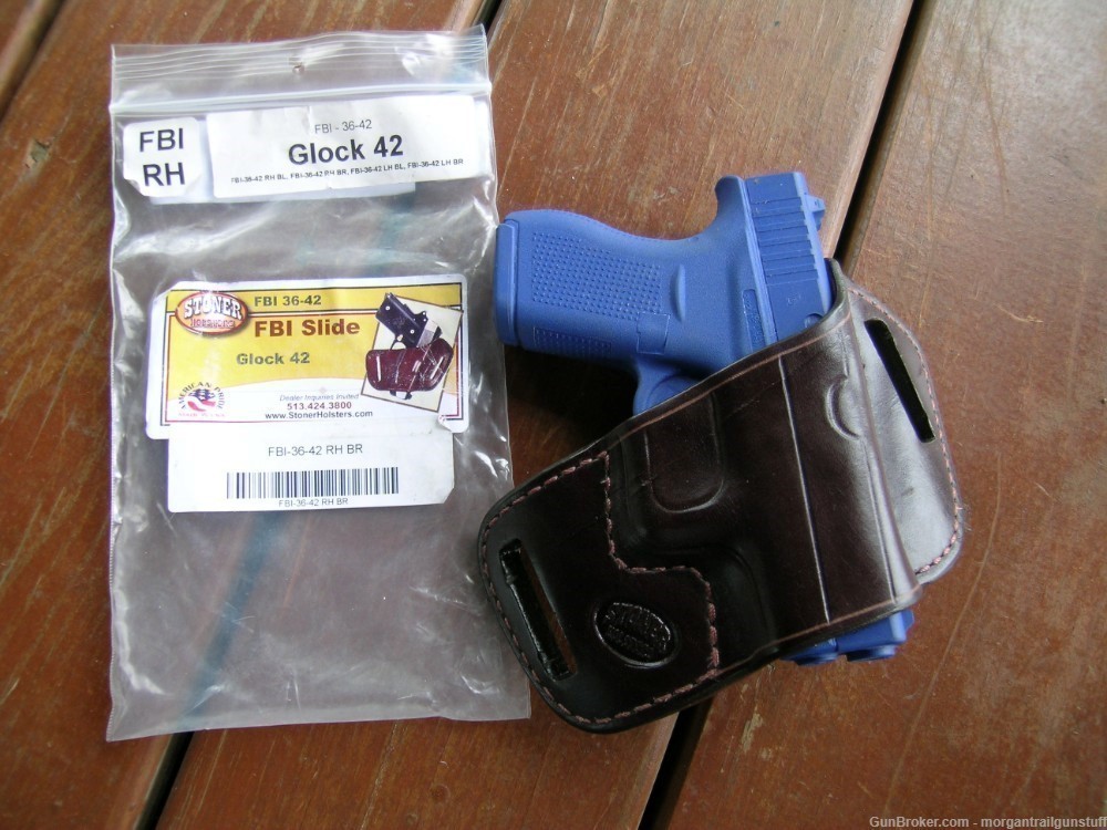 Stoner FBI Belt Slide Concealed Carry Holster Glock 42 RH-img-0