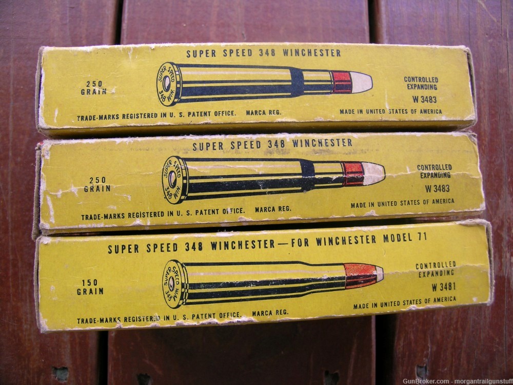 Vintage Winchester Model 71 348 Win Silvertip Ammo 50 Rounds-img-3