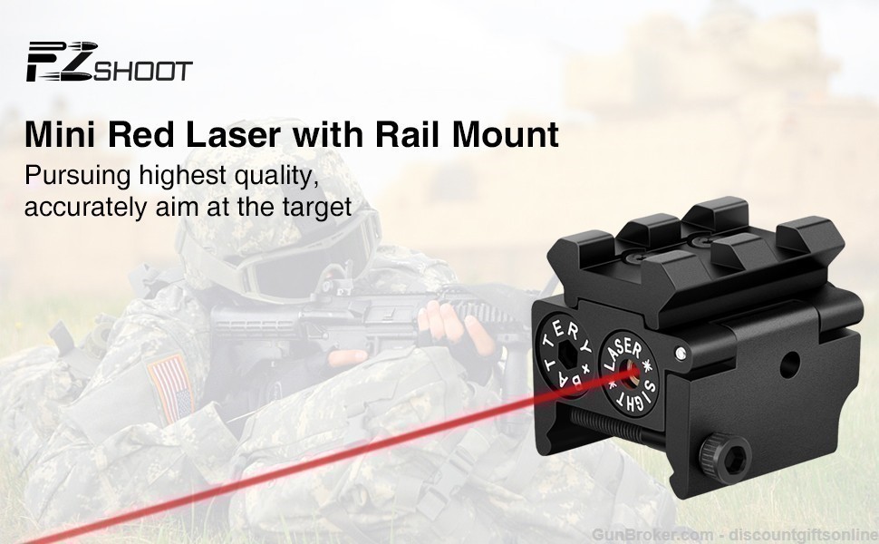 Pinty Red Laser Sight Waterproof Military Grade Low Profile Compact-img-4