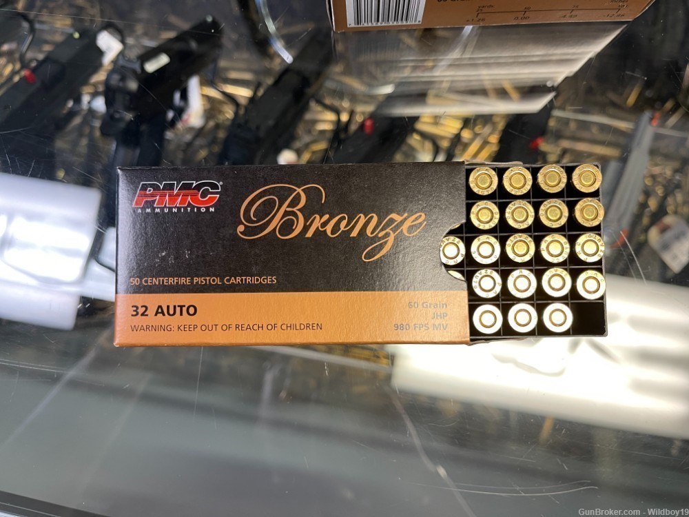 PMC 32B Bronze 32 ACP 60 gr Jacketed Hollow Point JHP 50 Bx-img-2