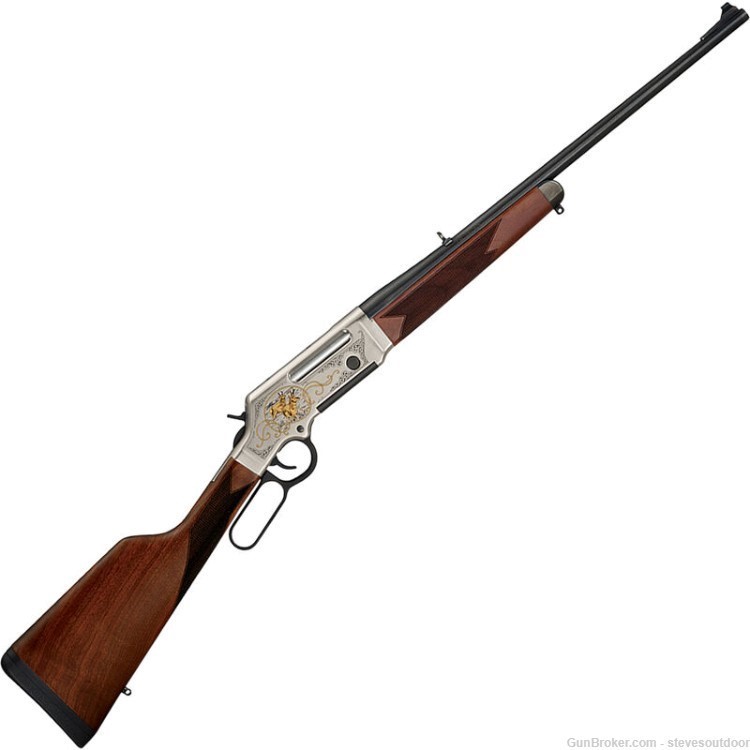Henry Long Range Deluxe Wildlife Lever Action Rifle .243 Win - NEW-img-0