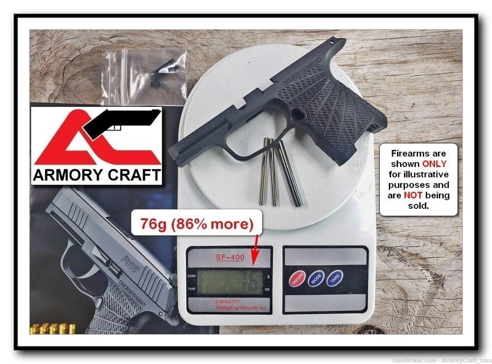 ARMORY CRAFT P365 Wilson Combat & SIG P320 X-Compact Tungsten Weight Kit-img-6