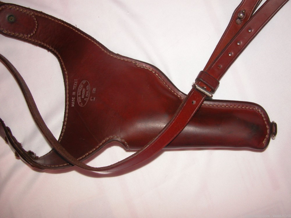 Vintage El Paso Saddlery Inc. Brown Leather Shoulder Holster L 3 1/2-img-6