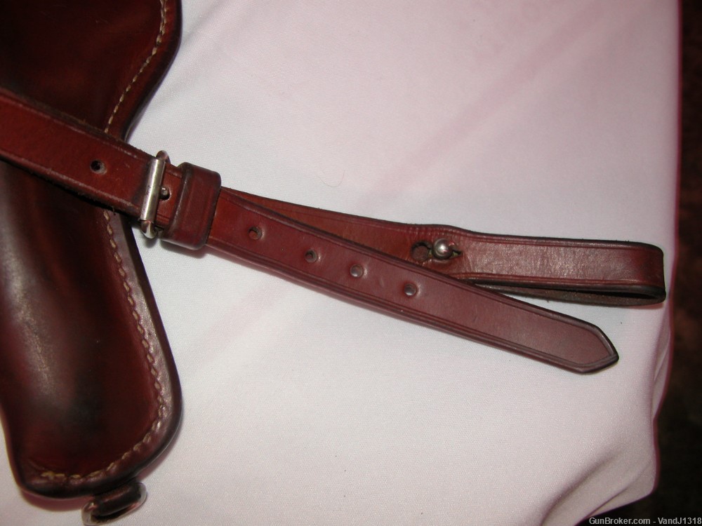 Vintage El Paso Saddlery Inc. Brown Leather Shoulder Holster L 3 1/2-img-9