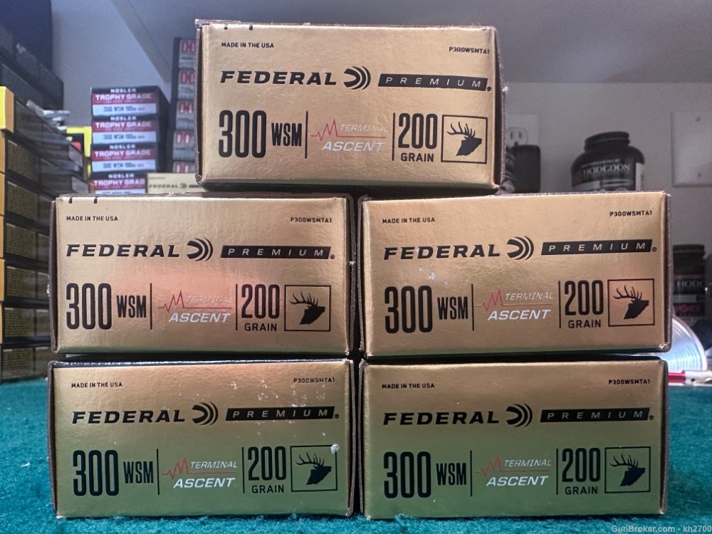 100 qty of 300 WSM 200 gr Federal Premium Terminal Ascent-img-0
