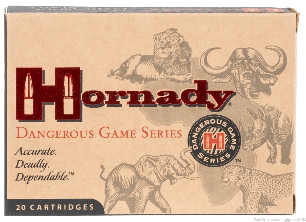Hornady Dangerous Game, Horn 8242 Dngrs 450-400 400 Dgs 20 rounds-img-0