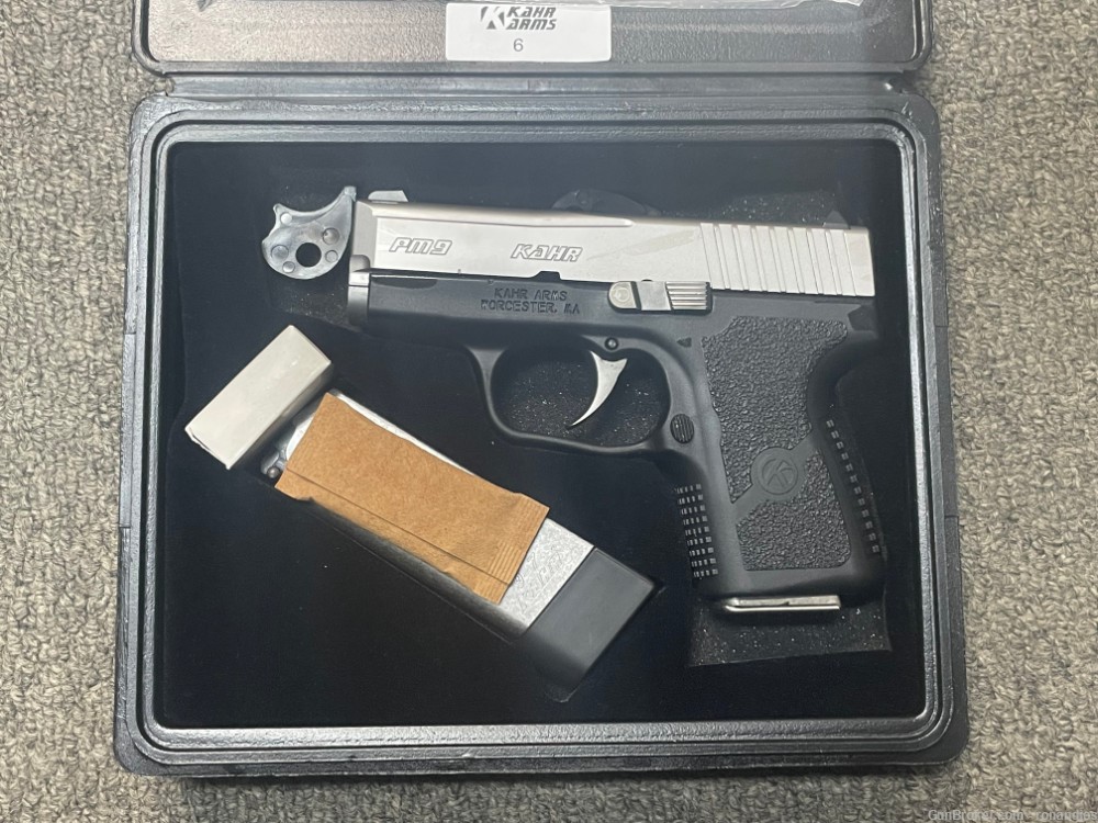 USED Kahr PM9 9mm Pistol 2 Mags Original Hard Case with manual-img-1