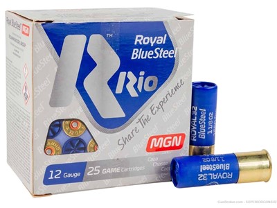 Rio Ammunition BLUESTEEL, 12GA, 3IN, 1-1/8OZ, #3 SHOT, 1550fps