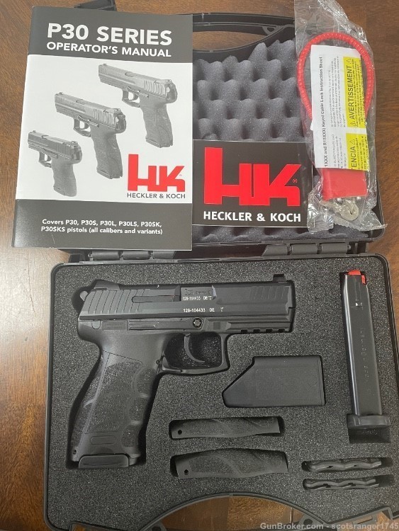 HK Heckler & Koch P30-V3 9mm Pistol H&K Germany Decocker Night Sights-img-12