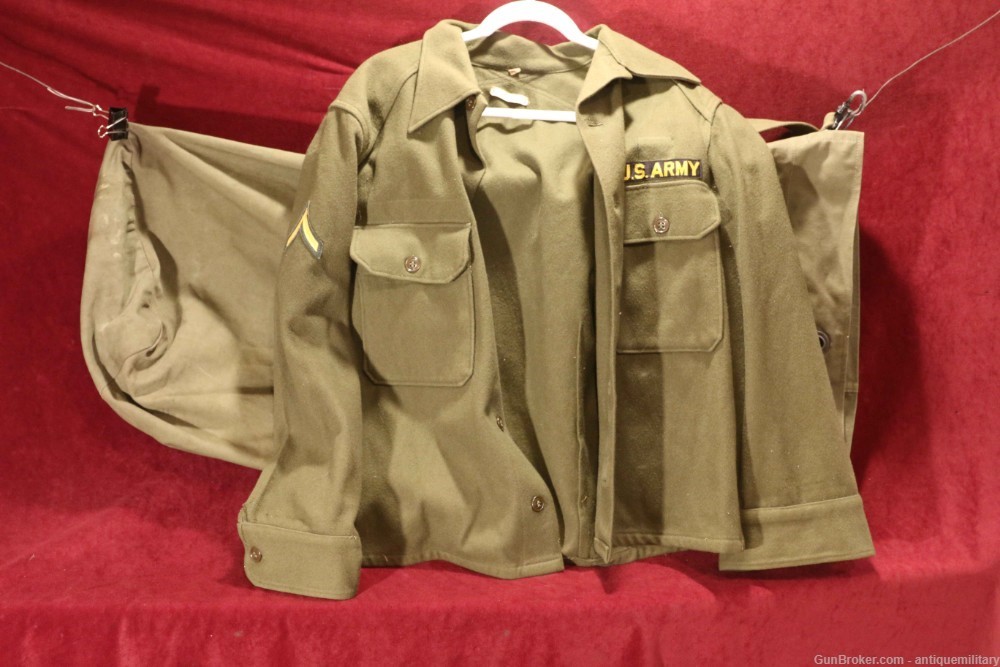US WW2 Soldier's Grouping - Duffel, Coat, Shirt, Pants - Name of Pingel-img-19