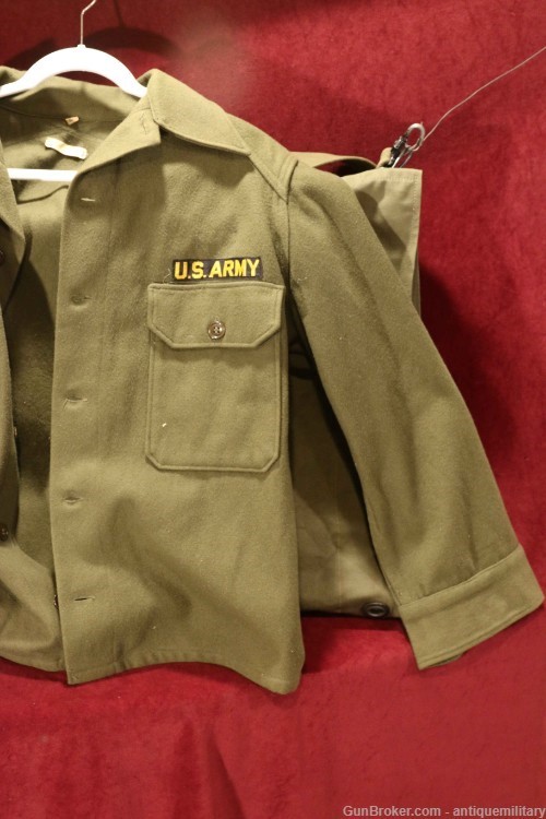 US WW2 Soldier's Grouping - Duffel, Coat, Shirt, Pants - Name of Pingel-img-20