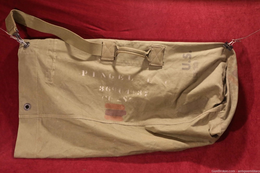 US WW2 Soldier's Grouping - Duffel, Coat, Shirt, Pants - Name of Pingel-img-15
