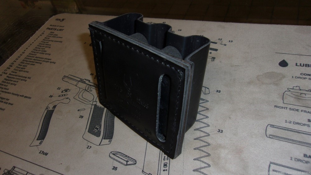 Safariland Model 775 Slim Triple Mag Pouch Open Top B/W Black Colt 1911-img-3