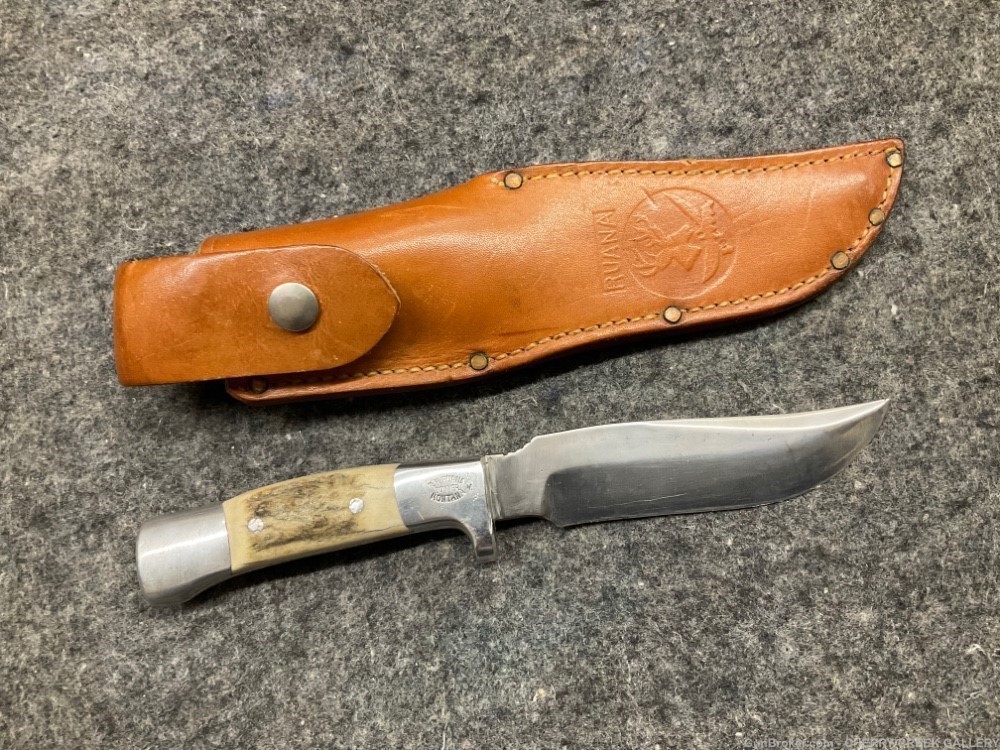 Vintage rare RUANA M custom knife fixed blade 5” 27 c knives USA hunting-img-0
