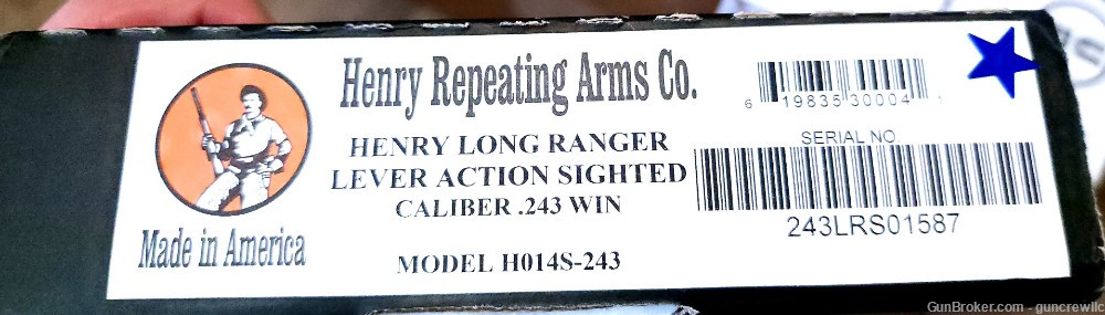 Henry Lever Action The Long Ranger Sighted 243Win 20" H014S-243 Win Layaway-img-13