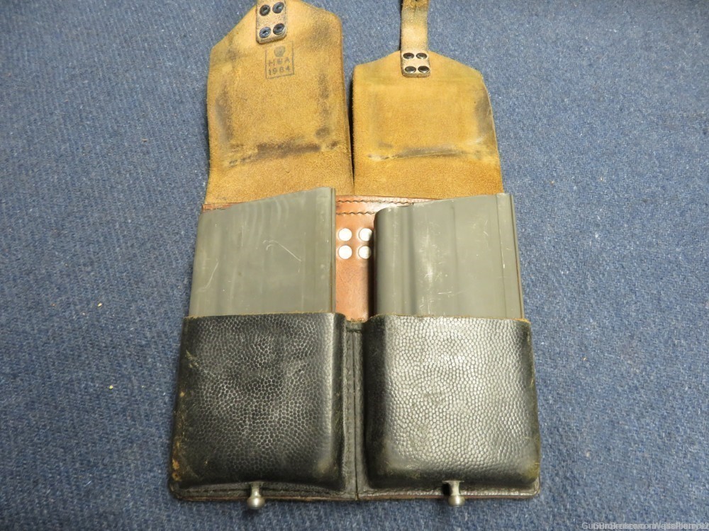 (2 TOTAL) METRIC PATTERN FAL L1A1 MAGAZINE WITH AUSTRIAN POUCH (VERY NICE)-img-13