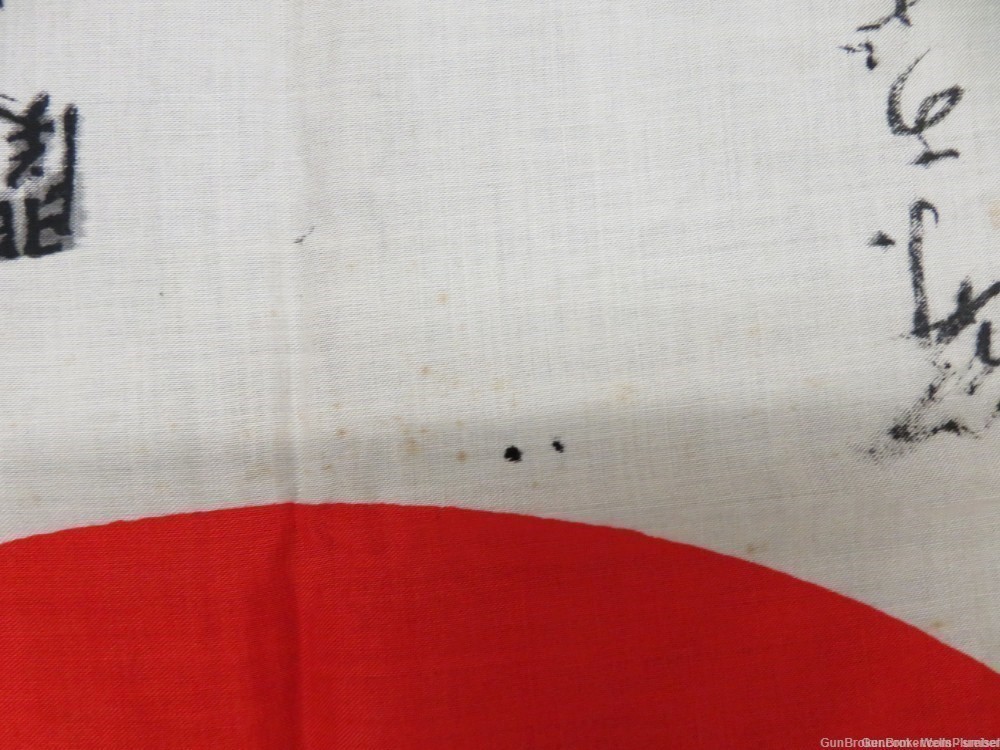  JAPANESE WW2 HINOMARU MEATBALL FLAG W/ SIGNED KANJI CHARACTERS (NICE)-img-10
