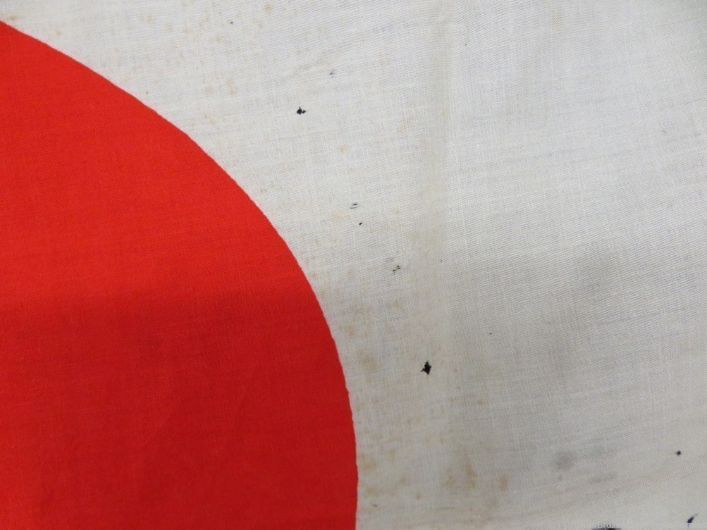  JAPANESE WW2 HINOMARU MEATBALL FLAG W/ SIGNED KANJI CHARACTERS (NICE)-img-9