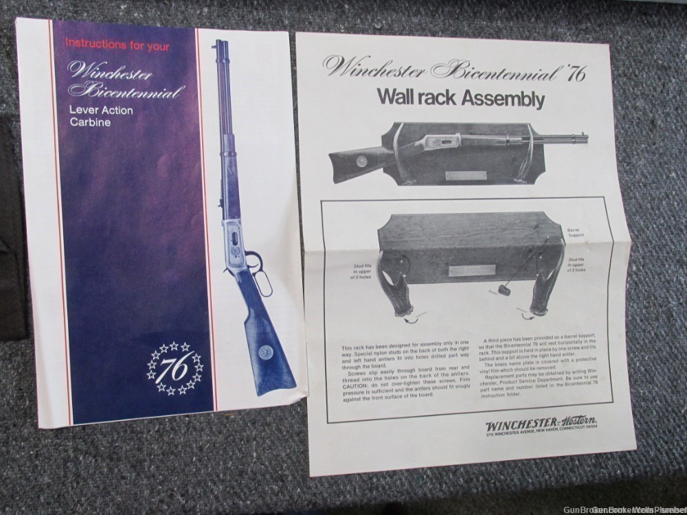WINCHESTER 1976 COMMEMORATIVE MODEL 94 RIFLE BOX WITH INSERT AND PAPERS-img-1