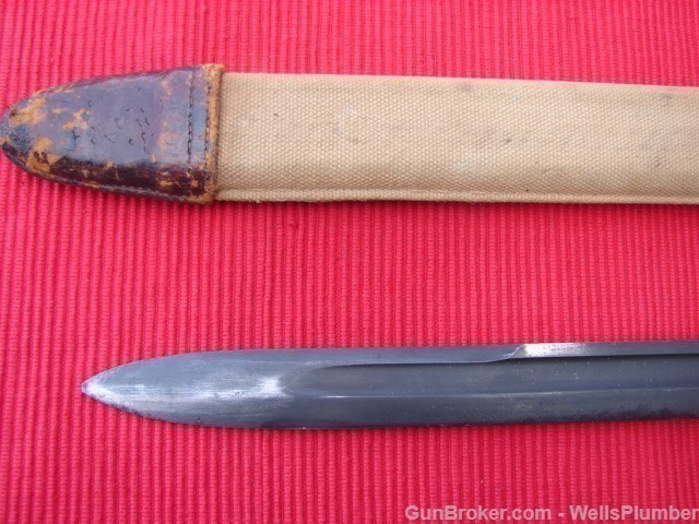 US SPRINGFIELD ARMORY MODEL 1905 BAYONET WITH CANVAS COVERED SCABBARD 1919-img-5