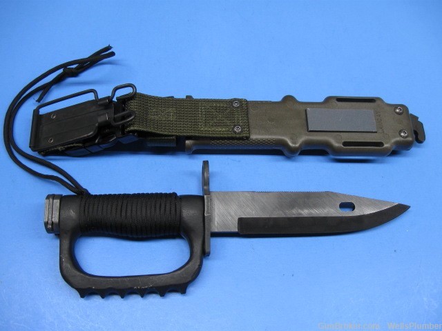 EDMF M9 LAN-CAY BAYONET KNUCKLE KNIFE WITH ORIGINAL SCABBARD-img-1