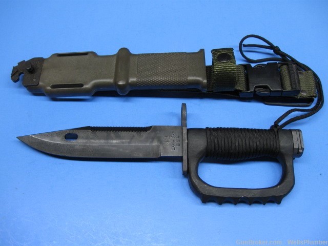 EDMF M9 LAN-CAY BAYONET KNUCKLE KNIFE WITH ORIGINAL SCABBARD-img-0