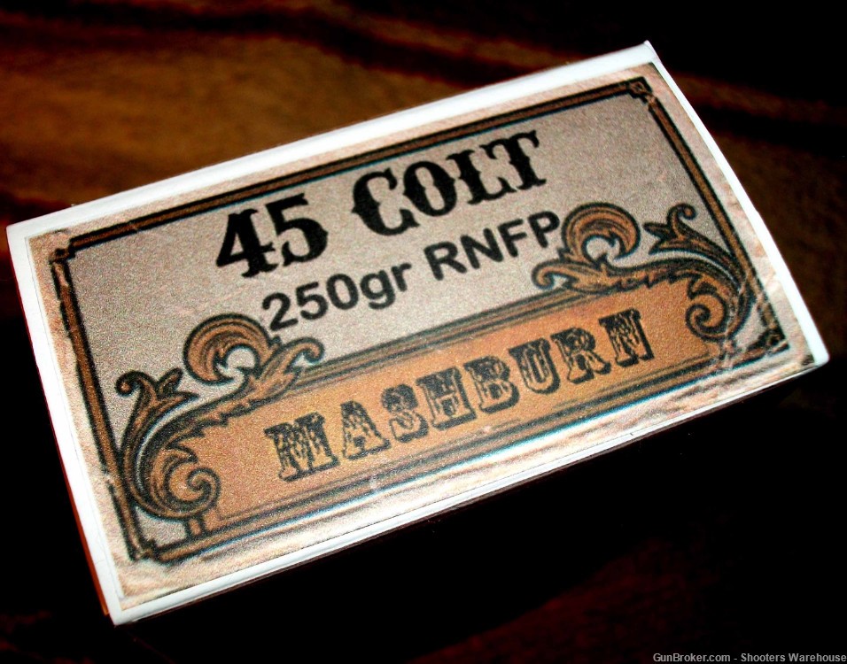 45 Colt 250gr Lead RNFP Mashburn Cartridge Company 50rds NEW-img-1