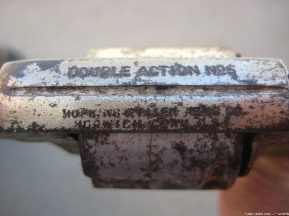 Hopkins & Allen Double Action No 6 Revolver Antique-img-8