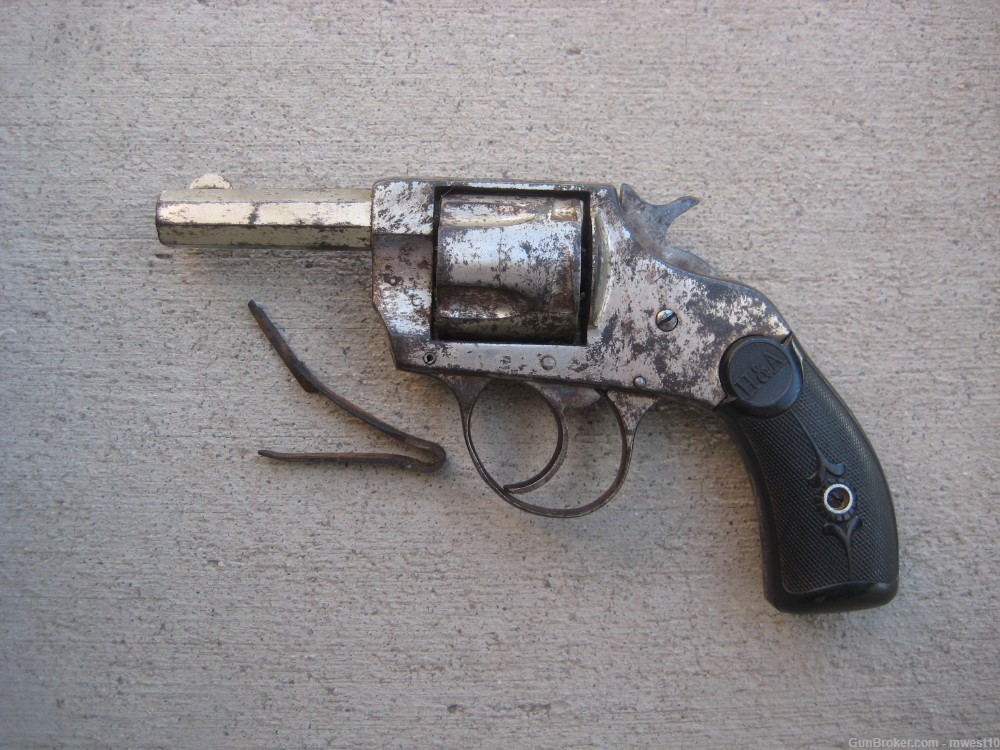 Hopkins & Allen Double Action No 6 Revolver Antique-img-0