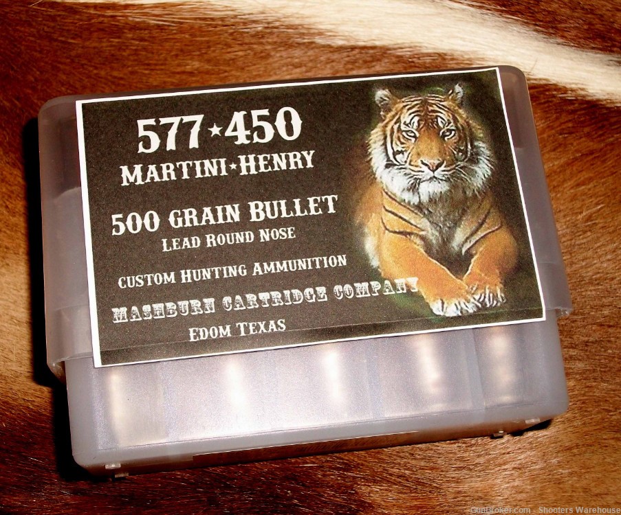 577-450 Martini-Henry 500gr Lead RN Mashburn Cartridge Company  10rds New -img-0
