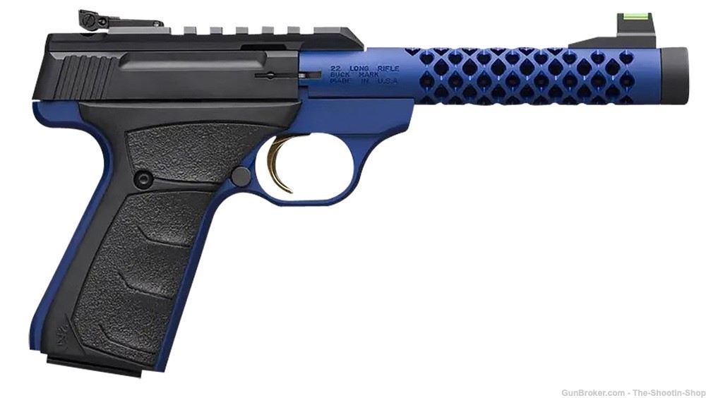 Browning BUCK MARK PLUS Pistol VISION BLUE 22LR 10RD Threaded Ported 22 UFX-img-0