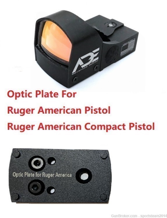 ADE RD3-009 Red Dot Sight + Optic Mount Plate for Ruger American Pistol-img-0