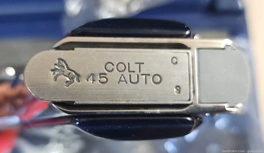 Colt Lew Horton 1911 Govt 45ACP Jeweled High Polish Blue 5" Layaway-img-9