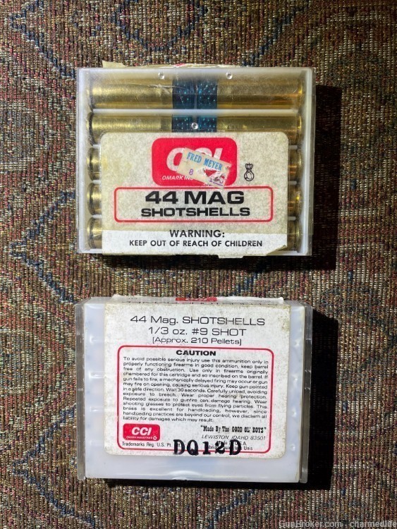 Two Boxes of CCI 44 Rem. mag Shotshells (20ct)-img-1